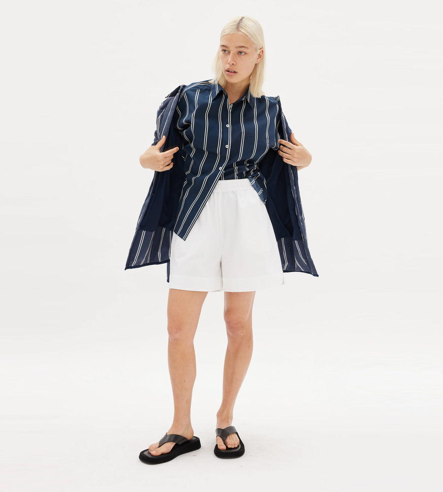 LMND | Chiara Shirt Stripe | Navy & White