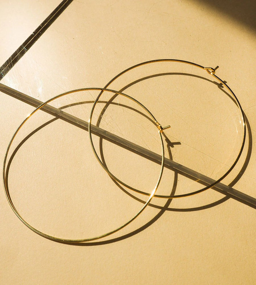 Luv AJ The Capri Wire Hoops | Gold