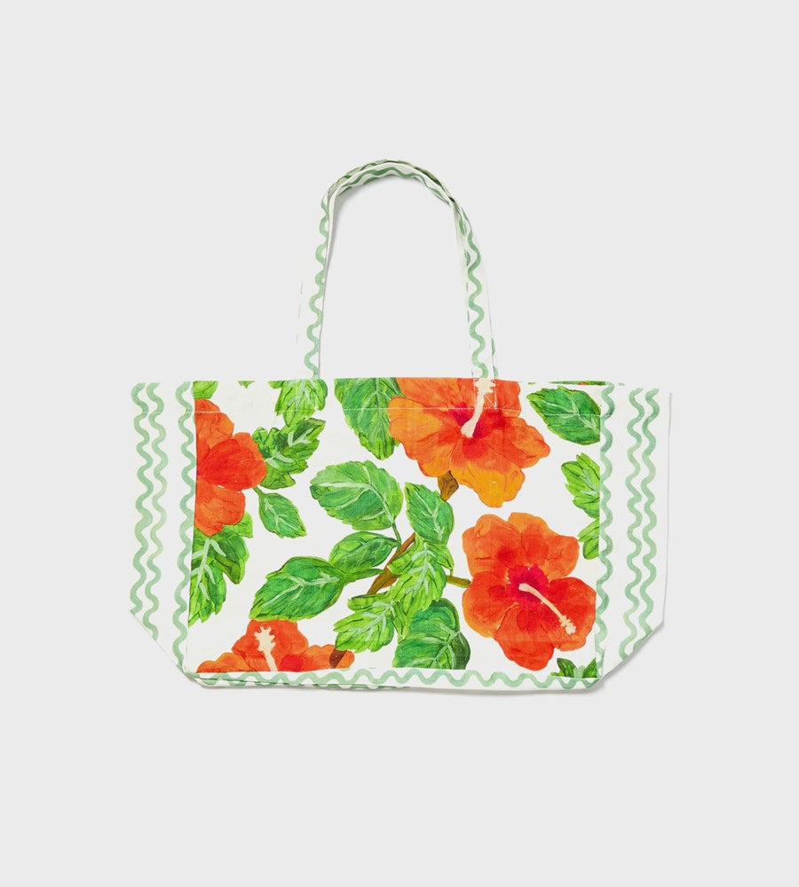 Bonnie & Neil | Hibiscus Red Tote Bag