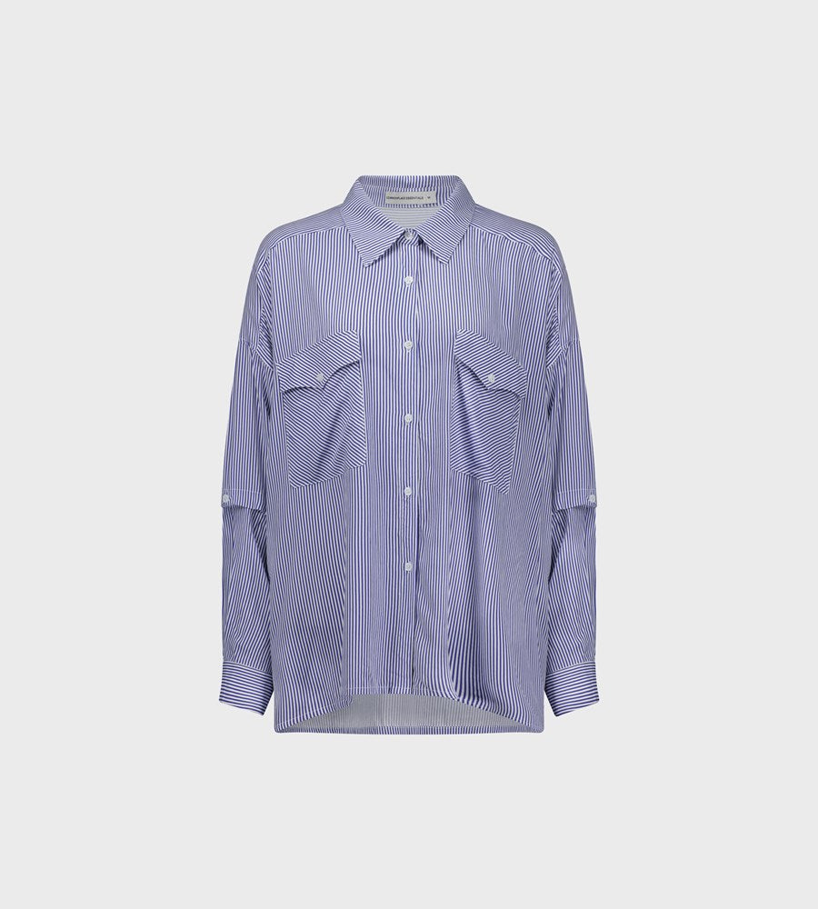 Commonplace | Eastern Button Down Navy Stripe