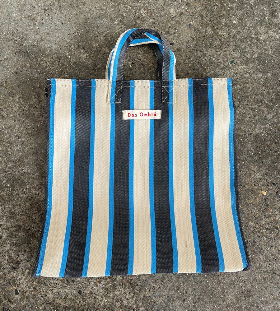 Dos Ombre Bengali Bag | Grey Blue Green Stripe