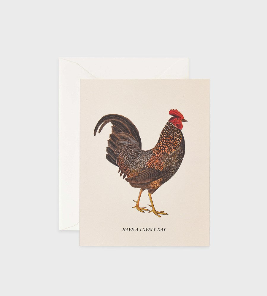 Father Rabbit Stationery | Rooster Have A Lovely Day Card
