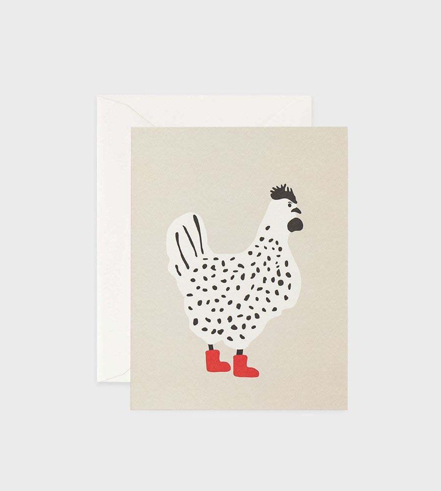Father Rabbit Stationery | Rooster Red Boots Card