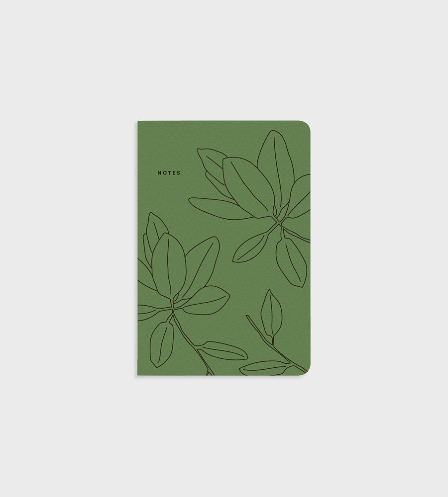 Father Rabbit Stationery Notebook Green Leaves