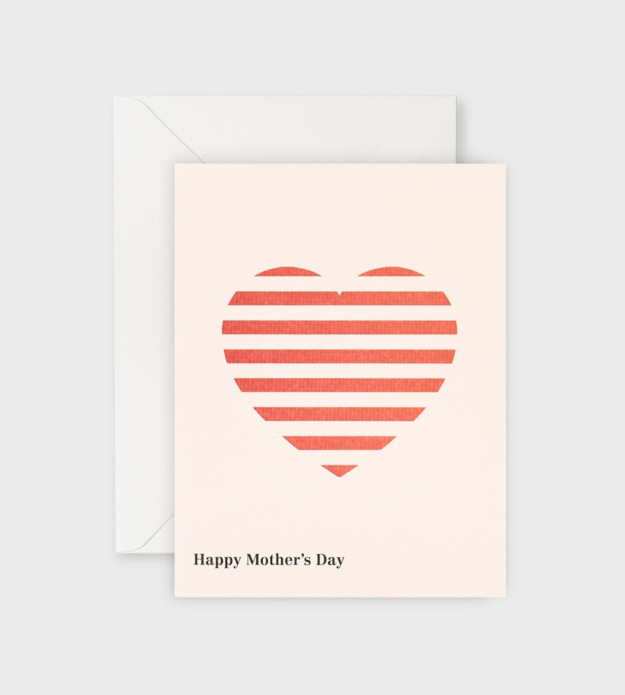 Lettuce | Card | Happy Mother's Day Red Stripe Heart