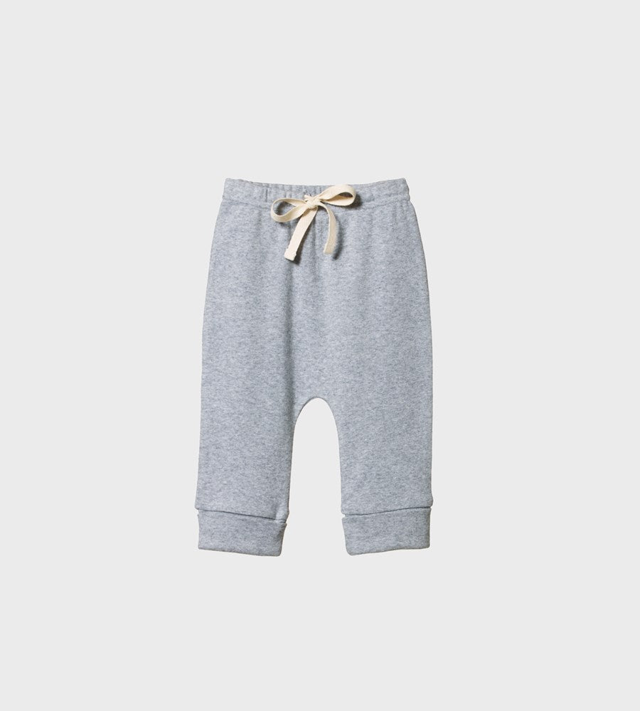 Nature Baby | Cotton Drawstring Pants | Grey Marle