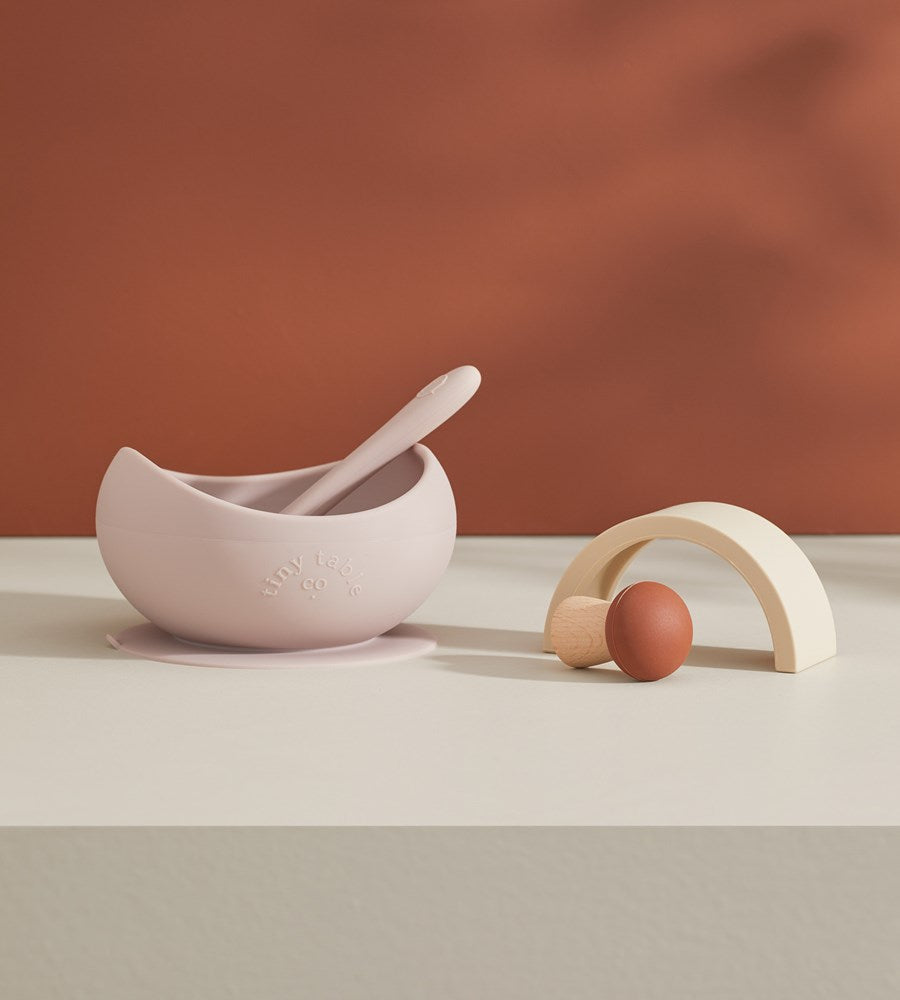 Tiny Table Co. | Suction Bowl and Spoon Set | Petal