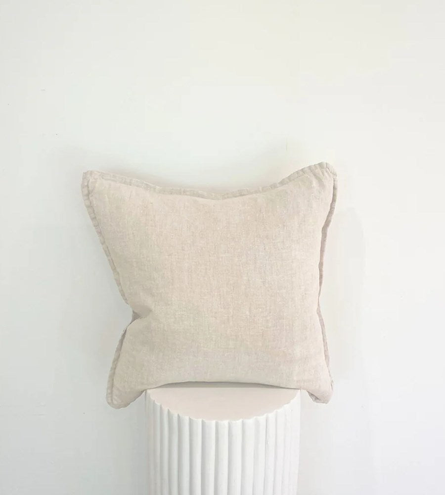 Home Lab | 100% Belgium Linen Vintage Washed Cushion Feather Filled | Linen