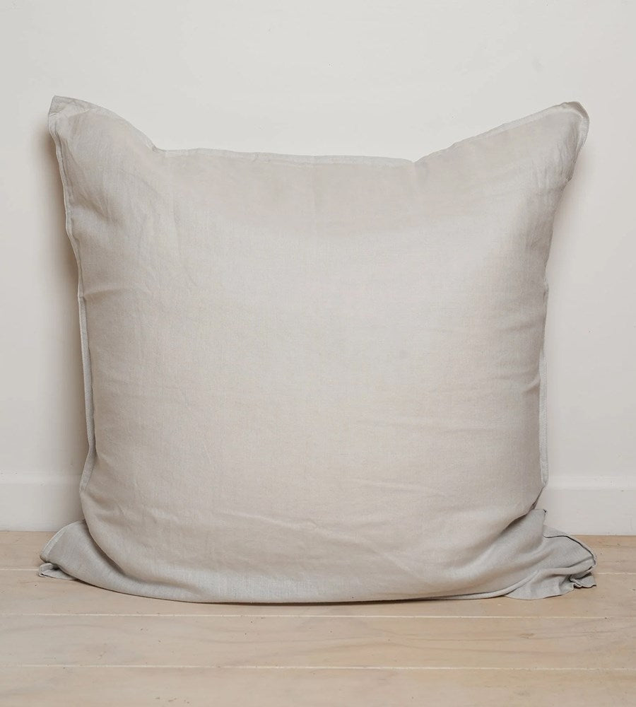 Home Lab | 100% French Flax Linen Euro Pillowcase | Cloud
