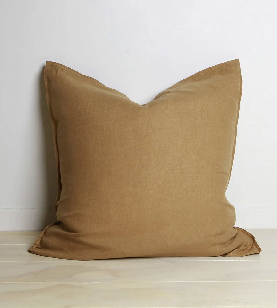 100% French Flax Linen Euro Pillowcase | Ginger