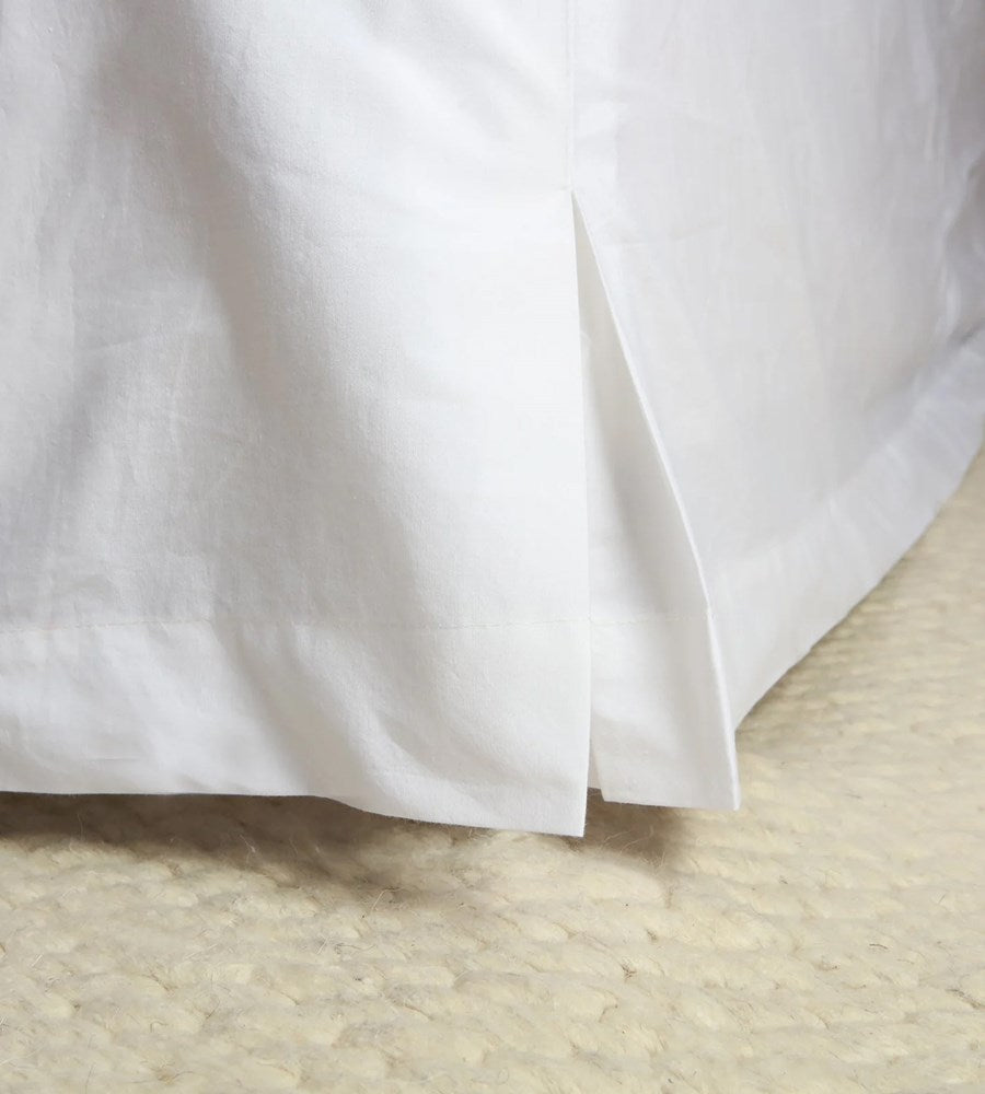 Home Lab | 100% Stonewashed Cotton Bed Skirt | White