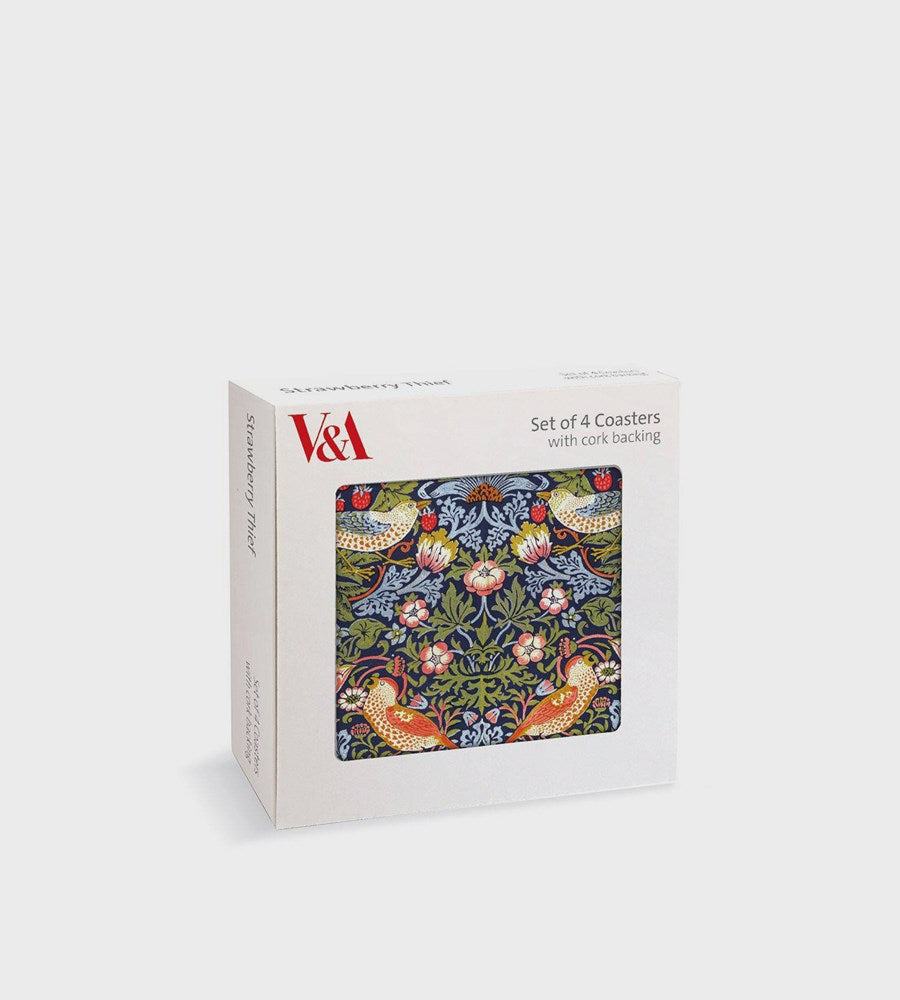 Box of V&A set of 4 coasters with floral design