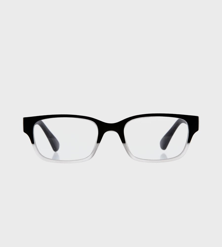 8am Black to Clear Reading Glasses