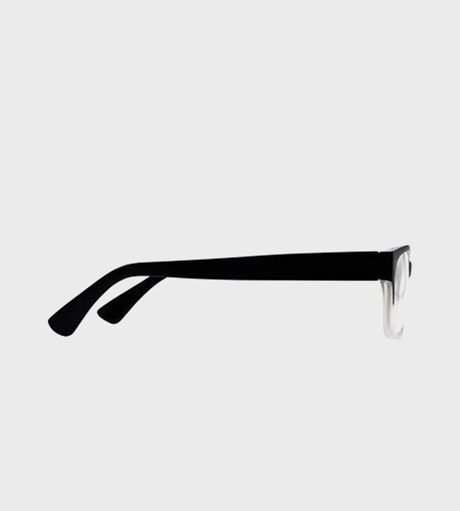 8am Black to Clear Reading Glasses