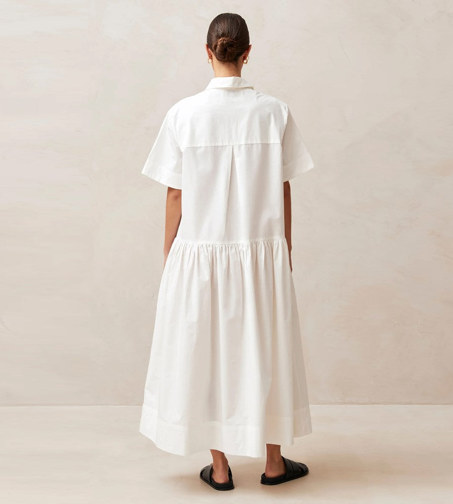 Alohas | Bay Midi Dress | White