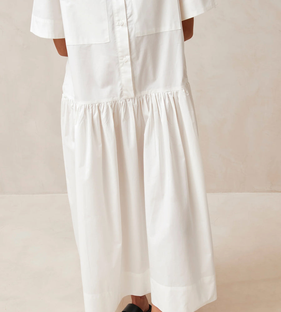 Alohas | Bay Midi Dress | White