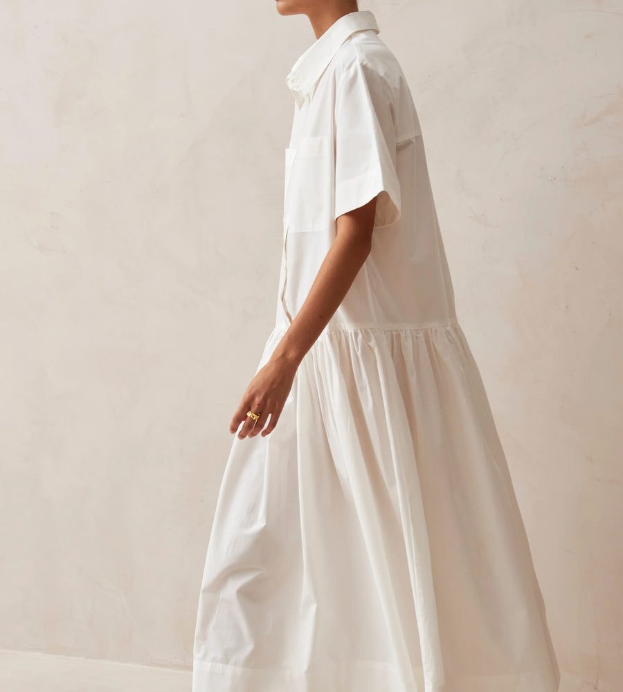 Alohas | Bay Midi Dress | White