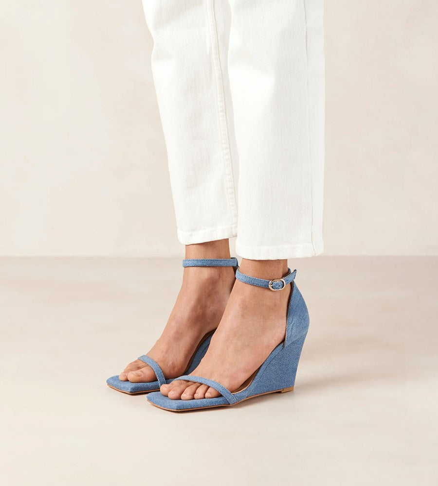 Alohas | Gata Denim Sandals | Denim Blue