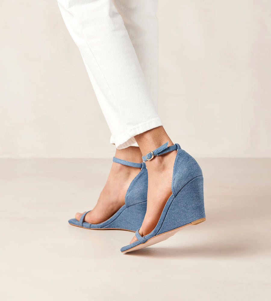 Alohas | Gata Denim Sandals | Denim Blue