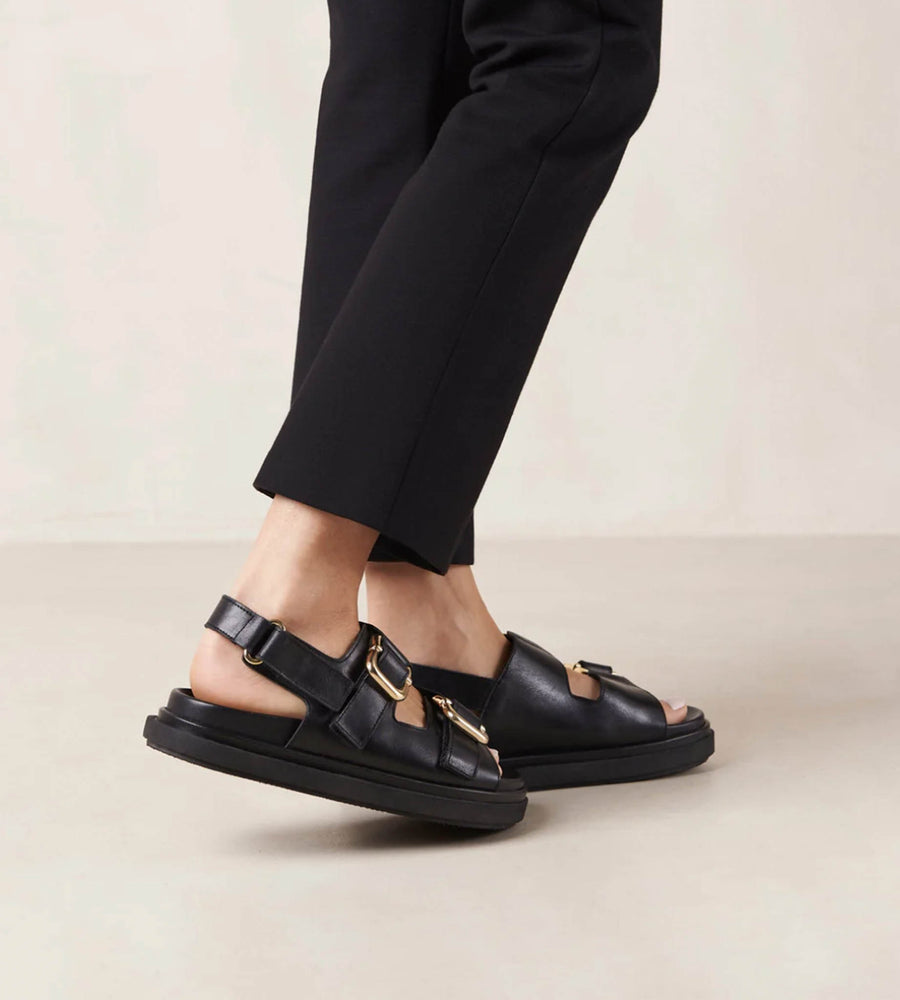 Alohas Harper Sandal Black Father Rabbit Limited