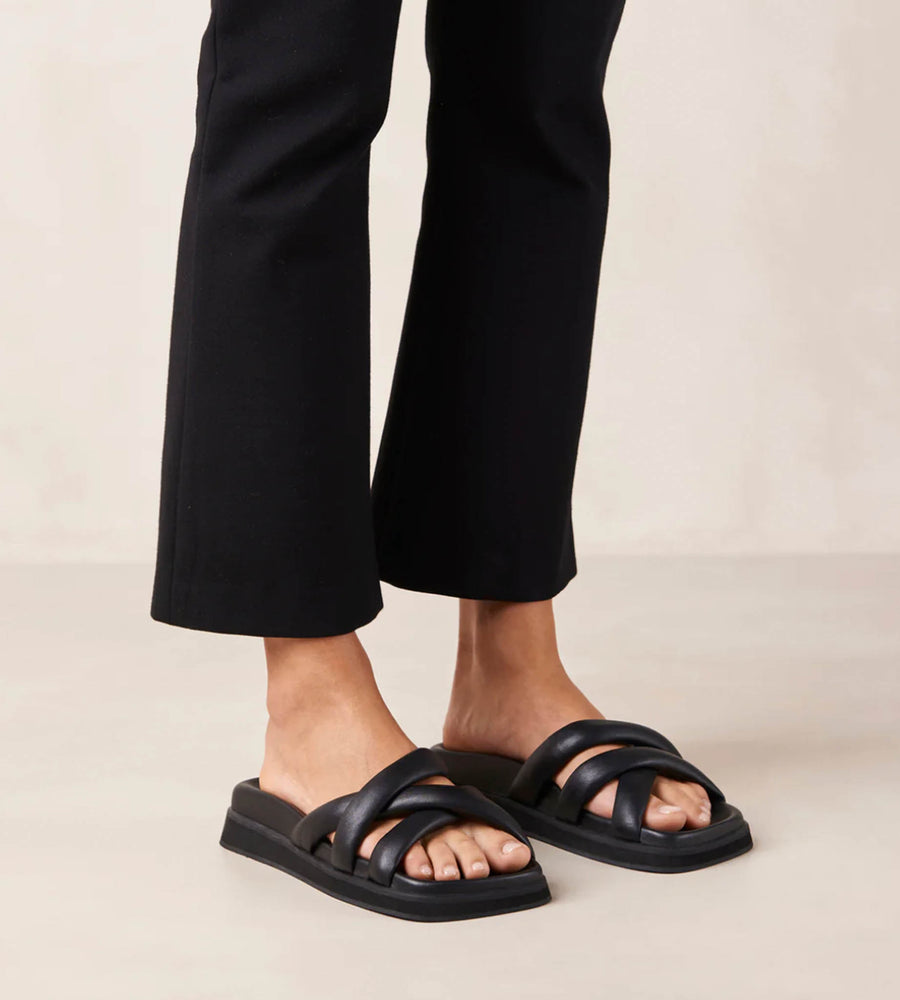 Alohas | Slip On Cross Sandal | Black