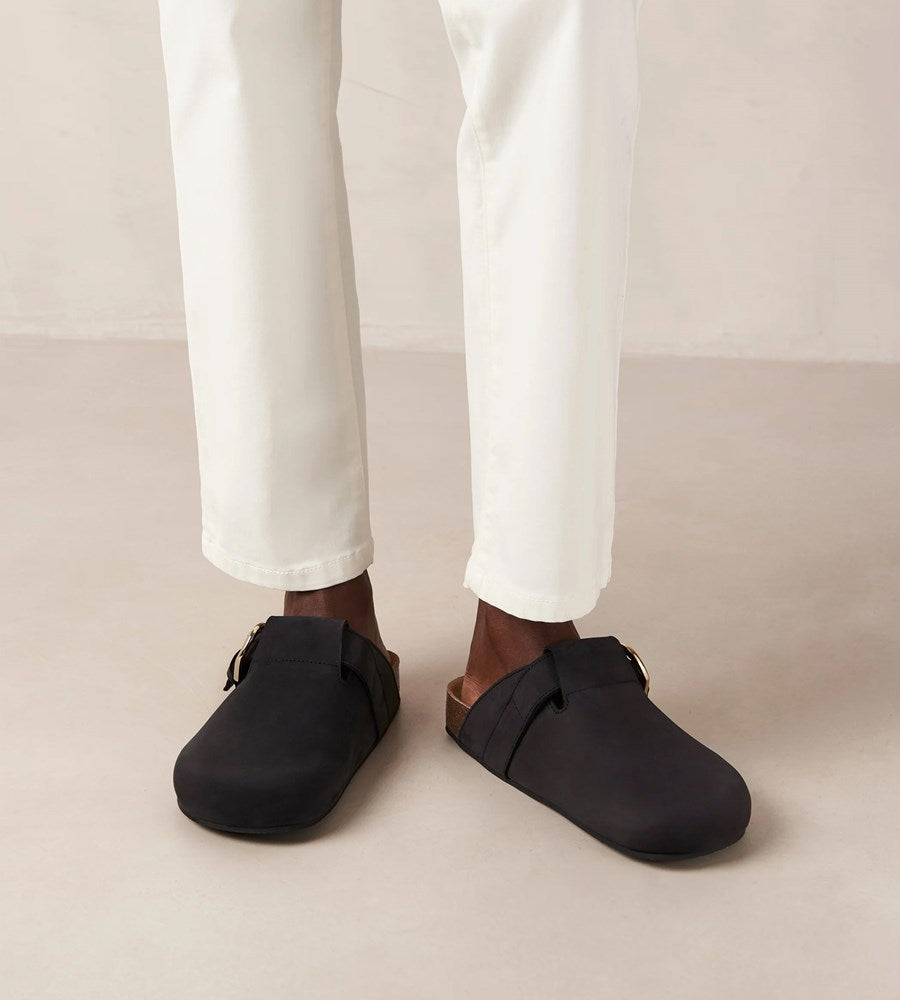 Alohas | Travis Leather Mules | Black