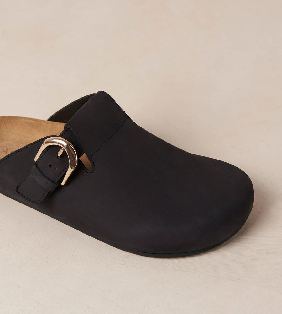 Alohas | Travis Leather Mules | Black