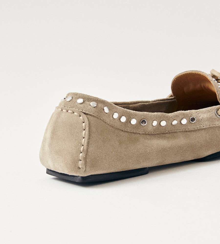 Alohas | Calla Suede Stud Loafer | Beige