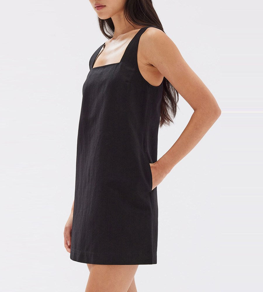 Assembly Label | Alba Crepe Mini Dress | Black