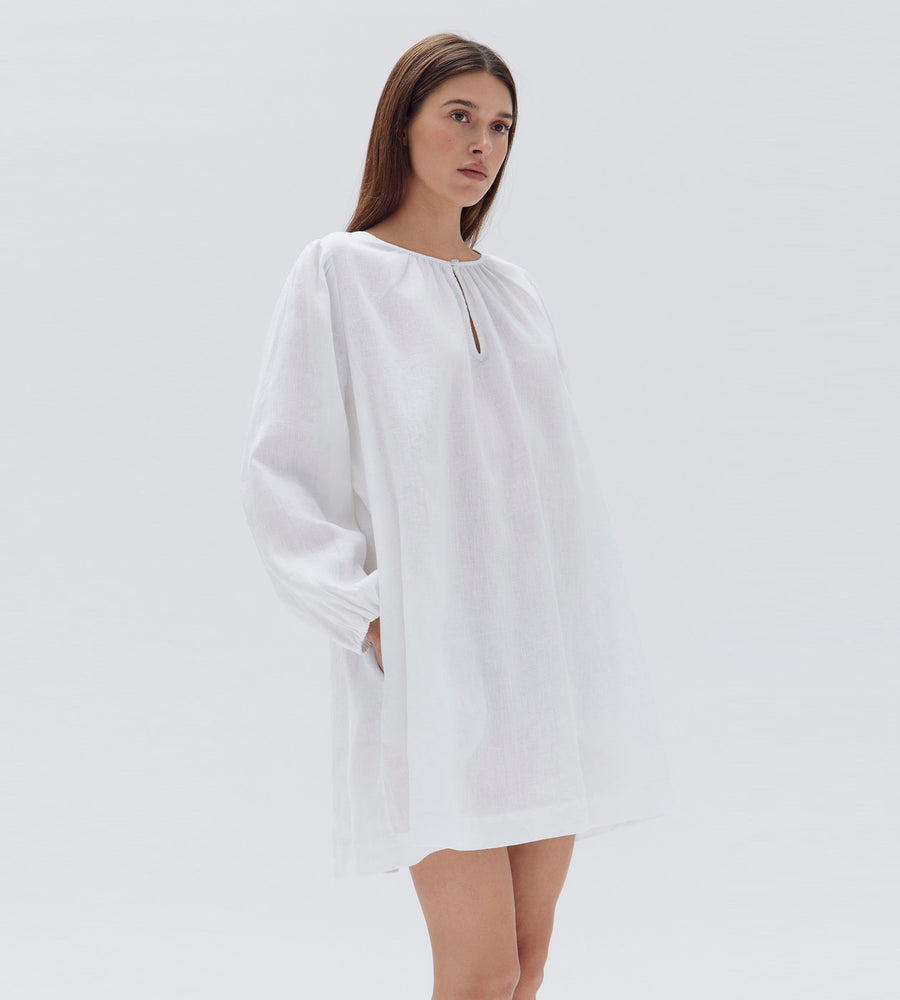 Assembly Label | Allie Linen Mini Dress | White