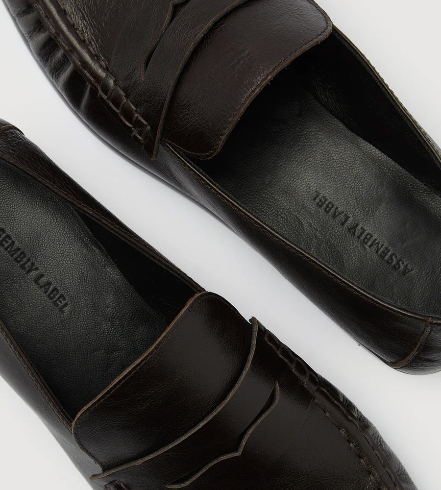 Assembly Label | Avenue Leather Loafer | Crinkle Umber