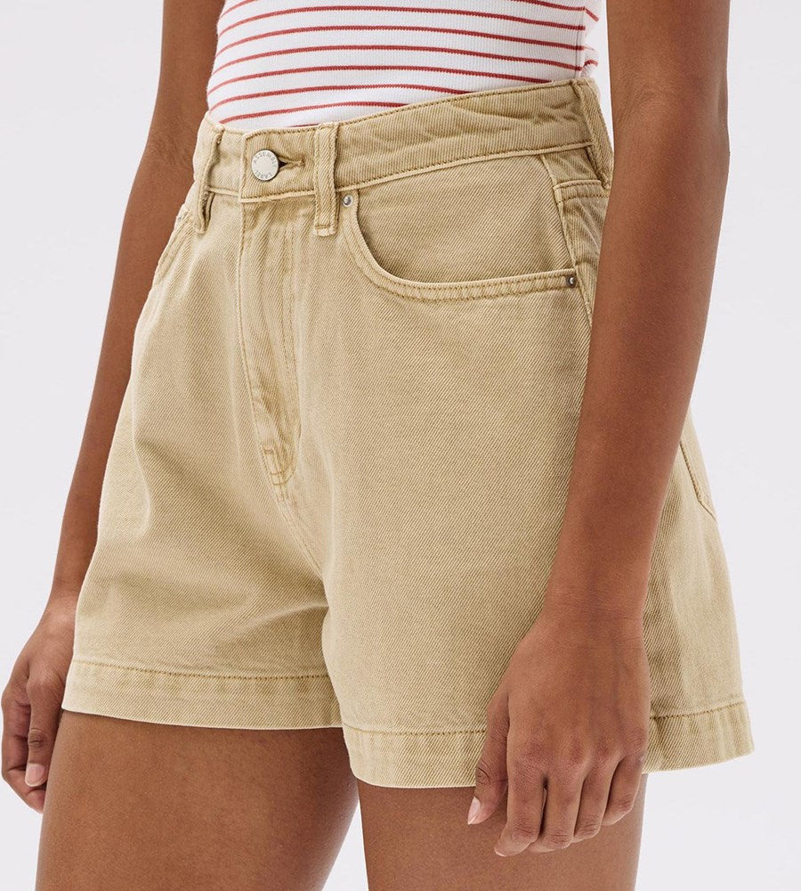 Assembly Label | Boxy Denim Short | Tan