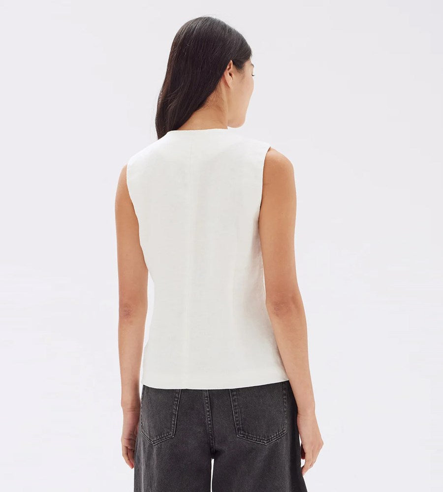 Assembly Label | Calla Linen Top | Antique White