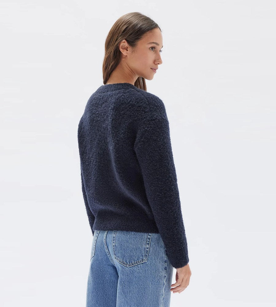 Assembly Label | Dahlia Wool Knit Crew Jumper | Ink