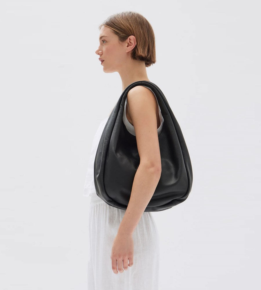 Assembly Label | Delta Leather Bag | Black