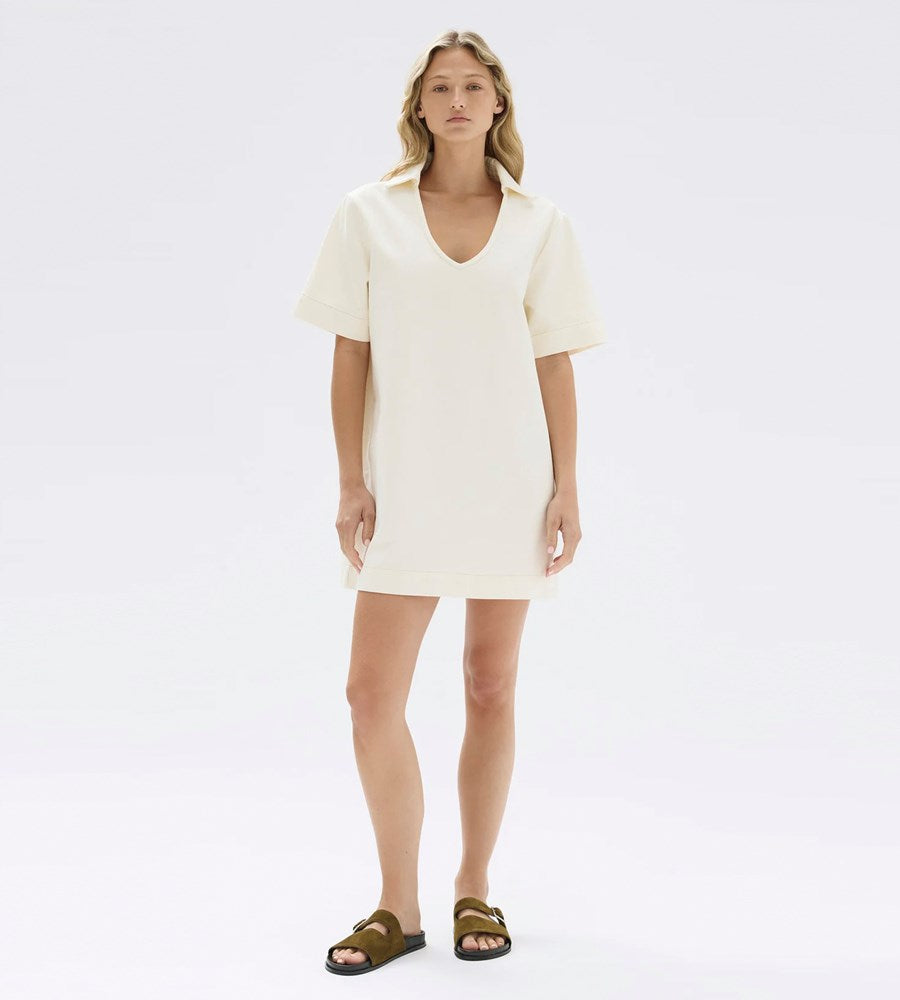 Assembly Label | Genevieve Denim Mini Dress | Ecru