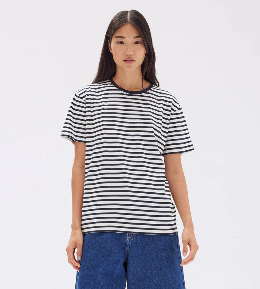 Assembly Label | Harbour Stripe Short Sleeve Tee | True Navy/White