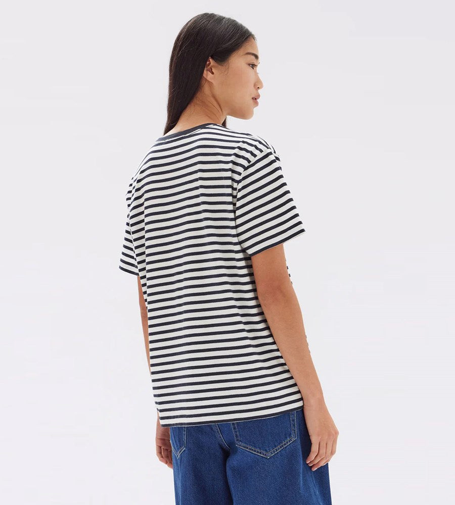 Assembly Label | Harbour Stripe Short Sleeve Tee | True Navy/White