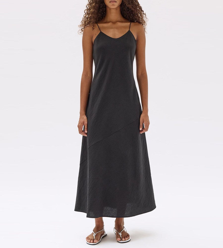 Assembly Label | Heather Silk Blend Maxi Dress | Black