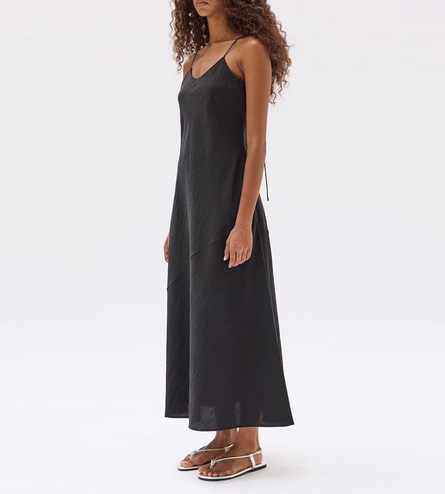 Assembly Label | Heather Silk Blend Maxi Dress | Black