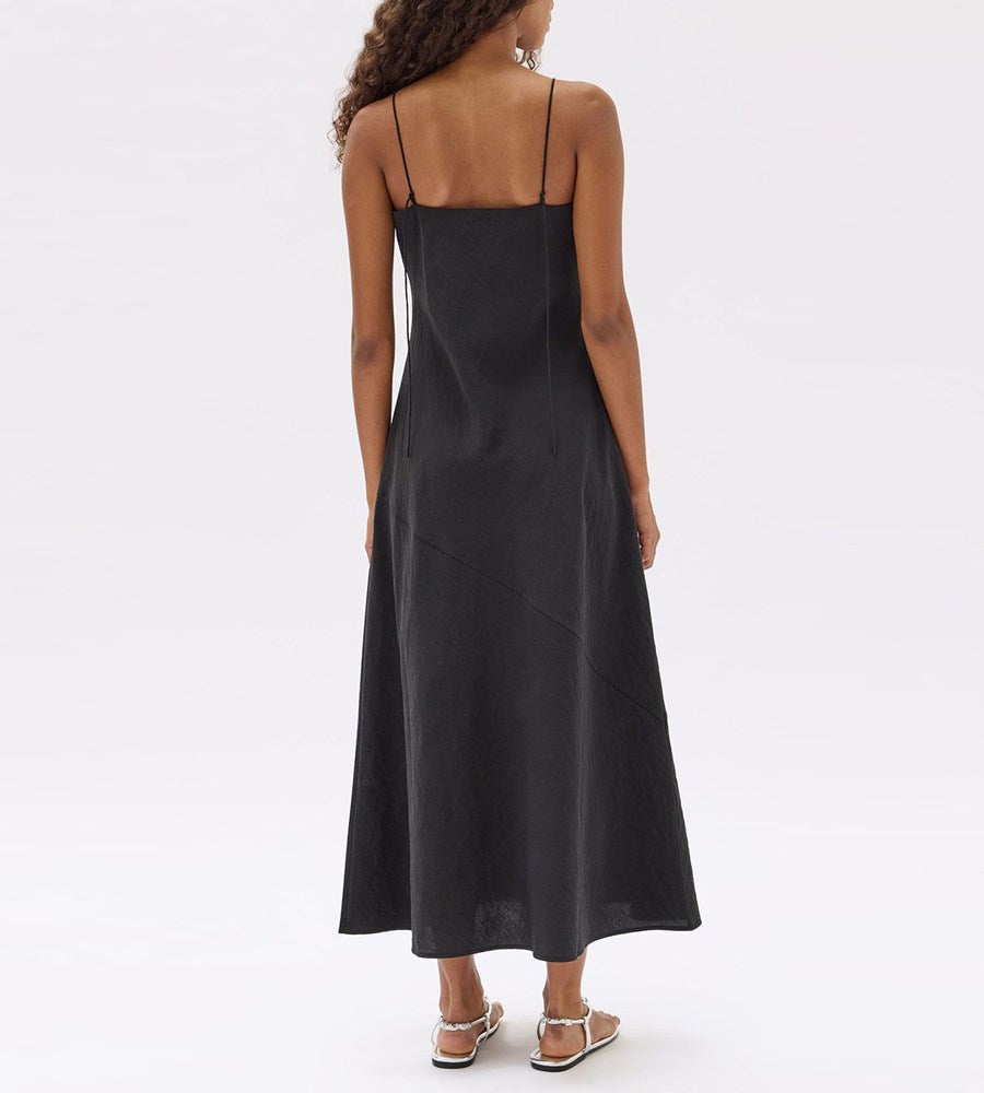 Assembly Label | Heather Silk Blend Maxi Dress | Black