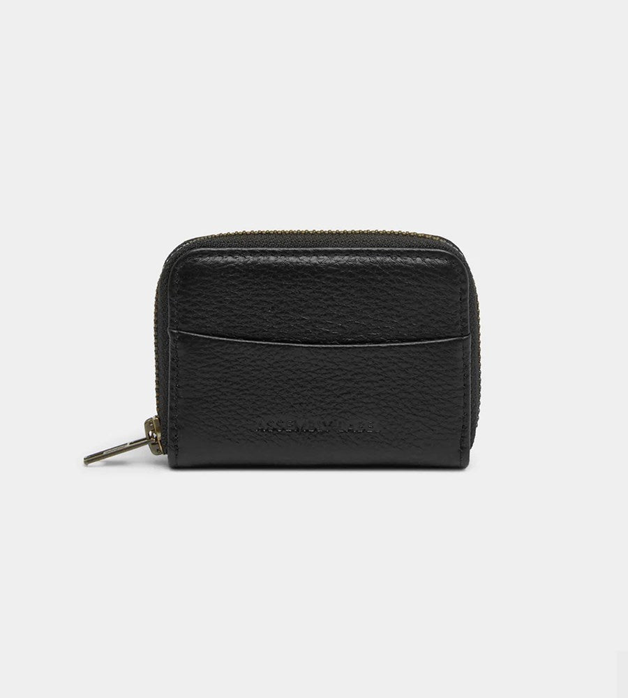 Assembly Label | Leather Zip Wallet | Black