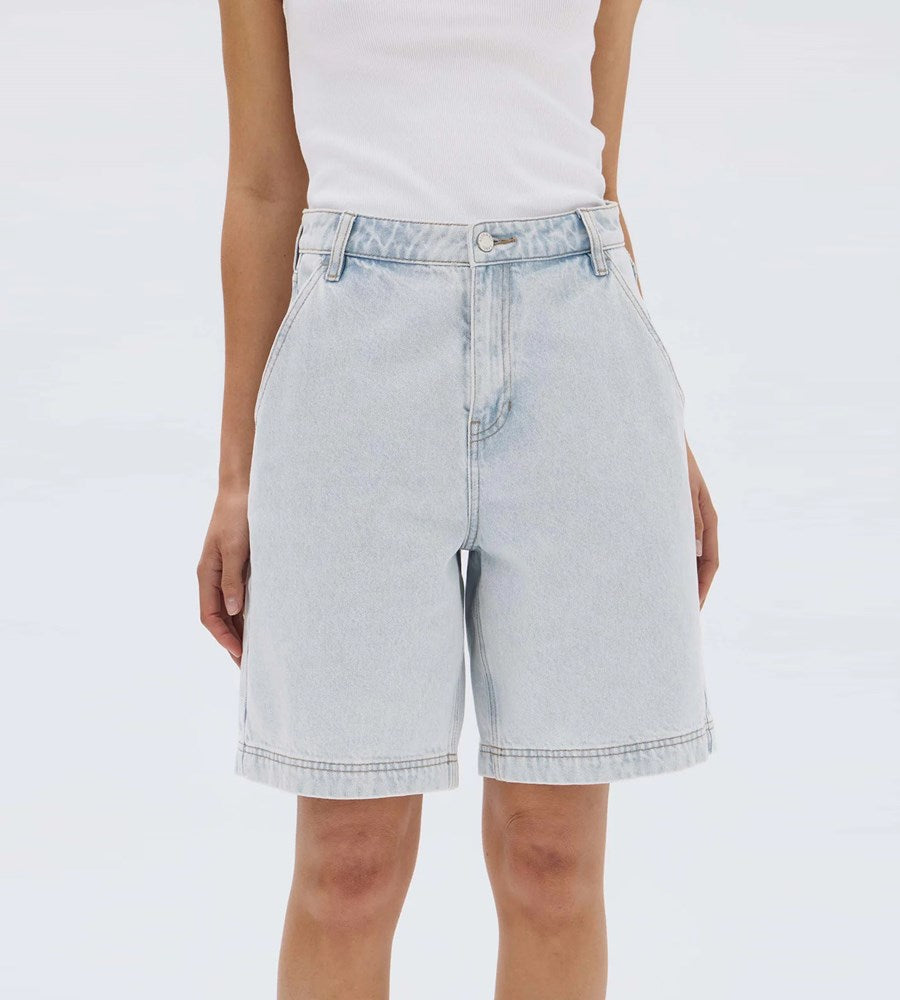 Assembly Label | Longline Denim Shorts| Bleach