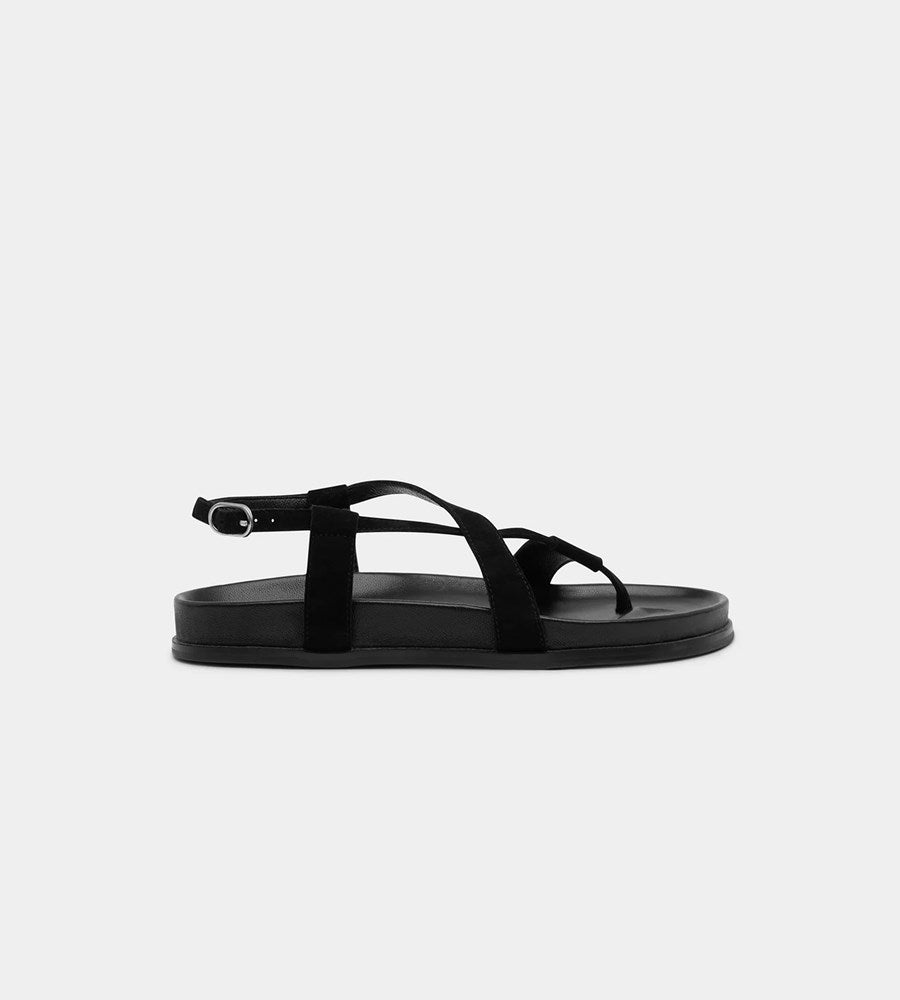 Assembly Label I Maddison Sandal I Black Suede