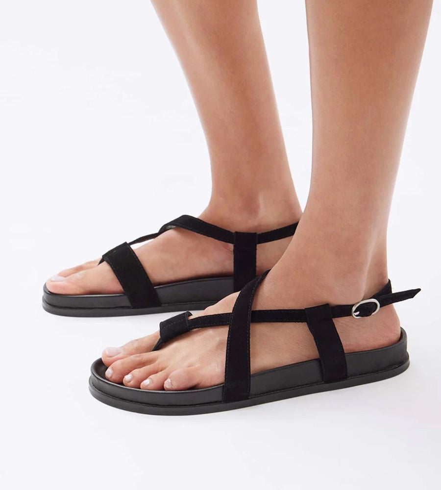 Assembly Label I Maddison Sandal I Black Suede