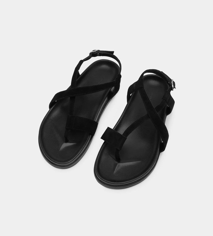 Assembly Label I Maddison Sandal I Black Suede