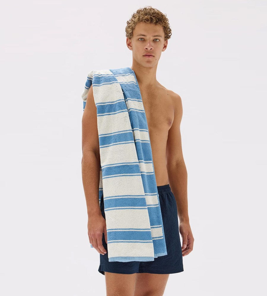 Assembly Label | Multi Stripe Beach Towel | Bahama/Cream Stripe