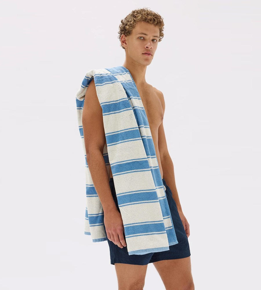 Assembly Label | Multi Stripe Beach Towel | Bahama/Cream Stripe