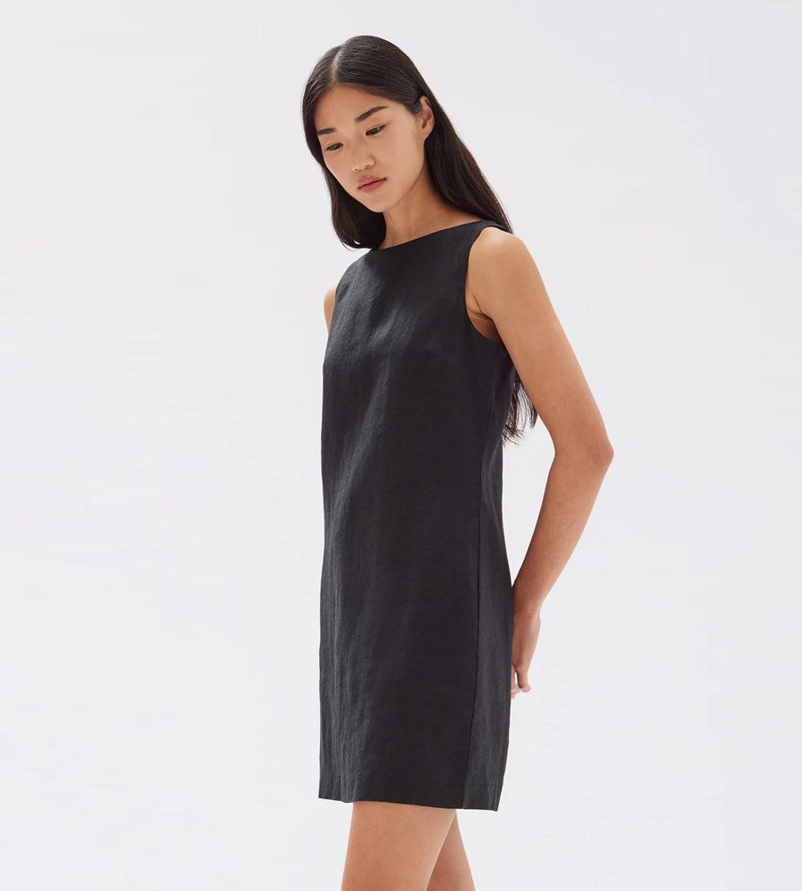 Assembly Label | Nadine Linen Mini Dress | Black