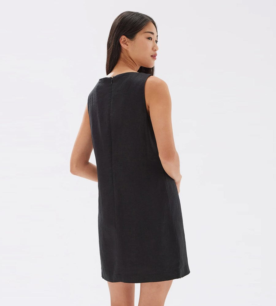 Assembly Label | Nadine Linen Mini Dress | Black